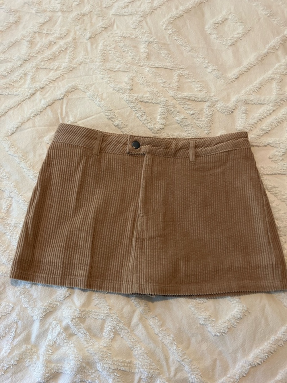 Altar'd State Corduroy Mini Skirt - Taupe Brown